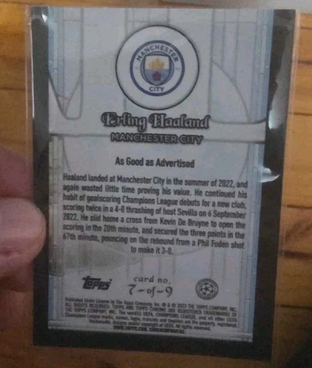 Erling Haaland 7 of 9 Topps Chrome