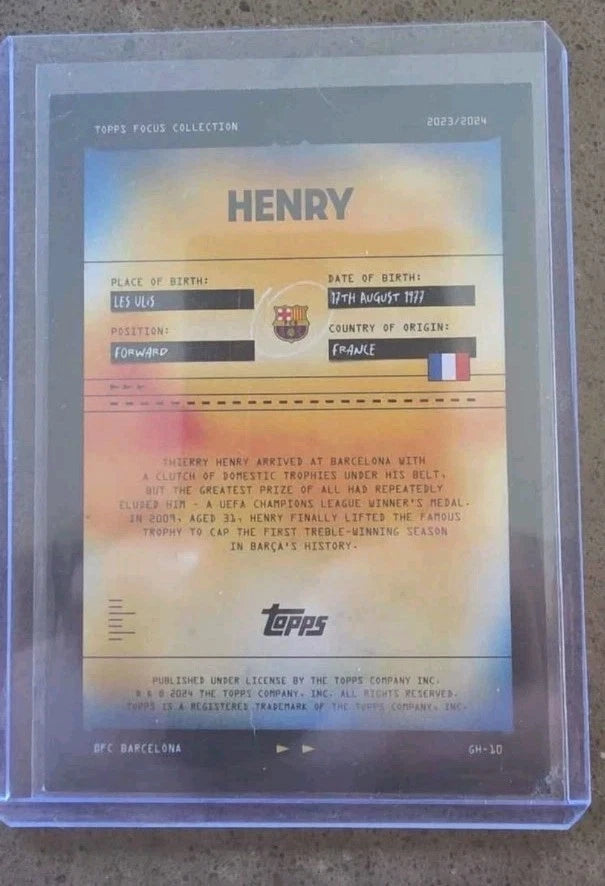 Thierry Henry 05/50 topps focus