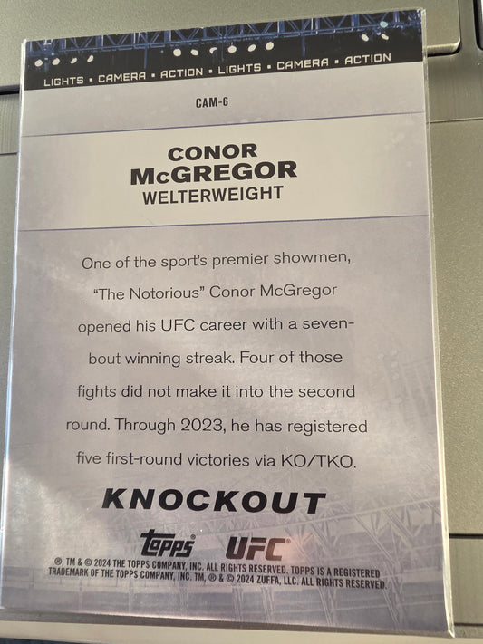 Conor Mcgregor UFC Topps Knockout - Lights, Camera, Action 37/99