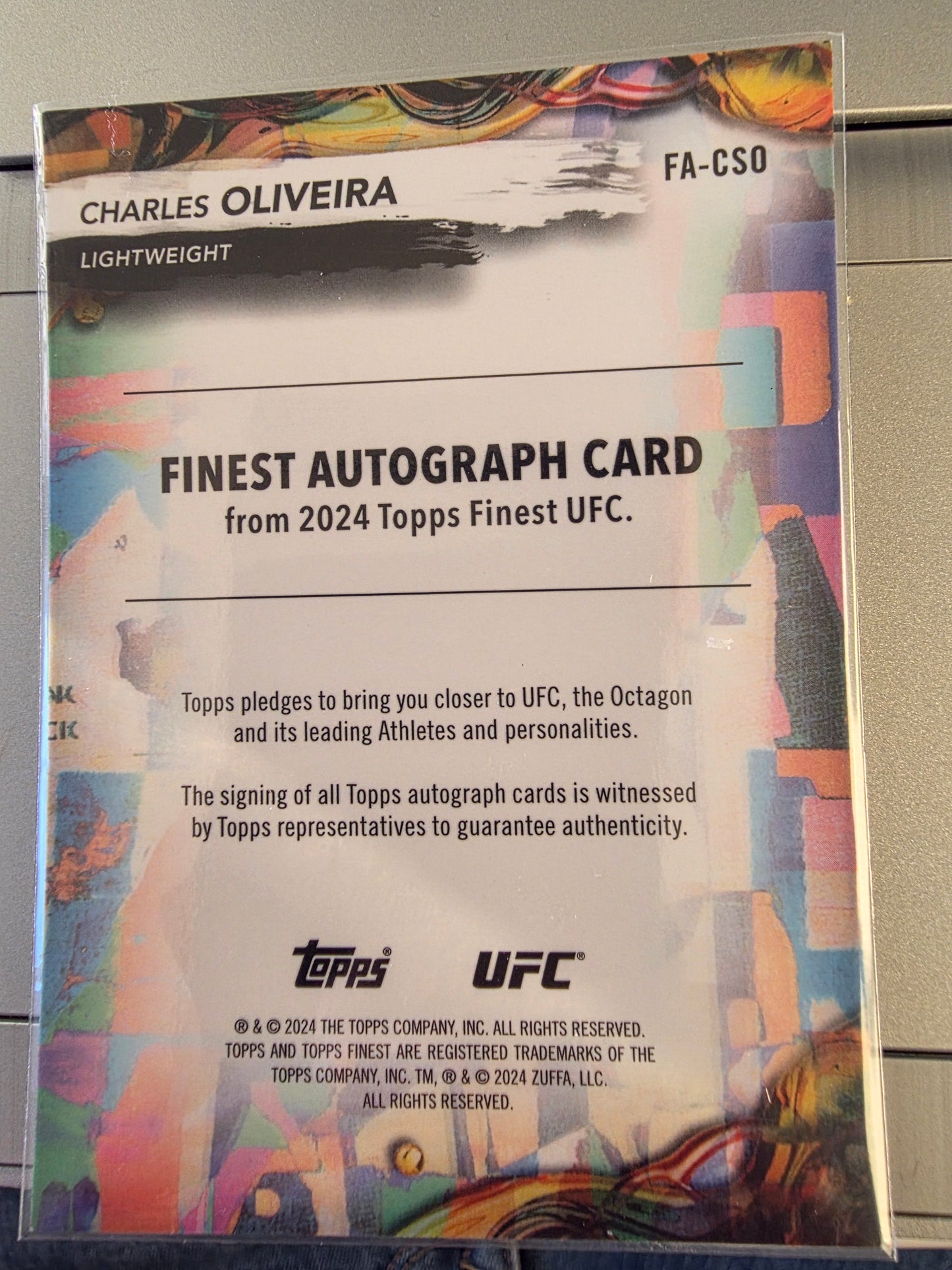 Charles Olivera 2024 Topps Finest autograph red sparkle