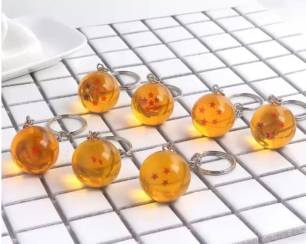 Dragon Ball Z Anime Keychain Charms 1 2 3 4 5 6 7 Star Dragon Balls