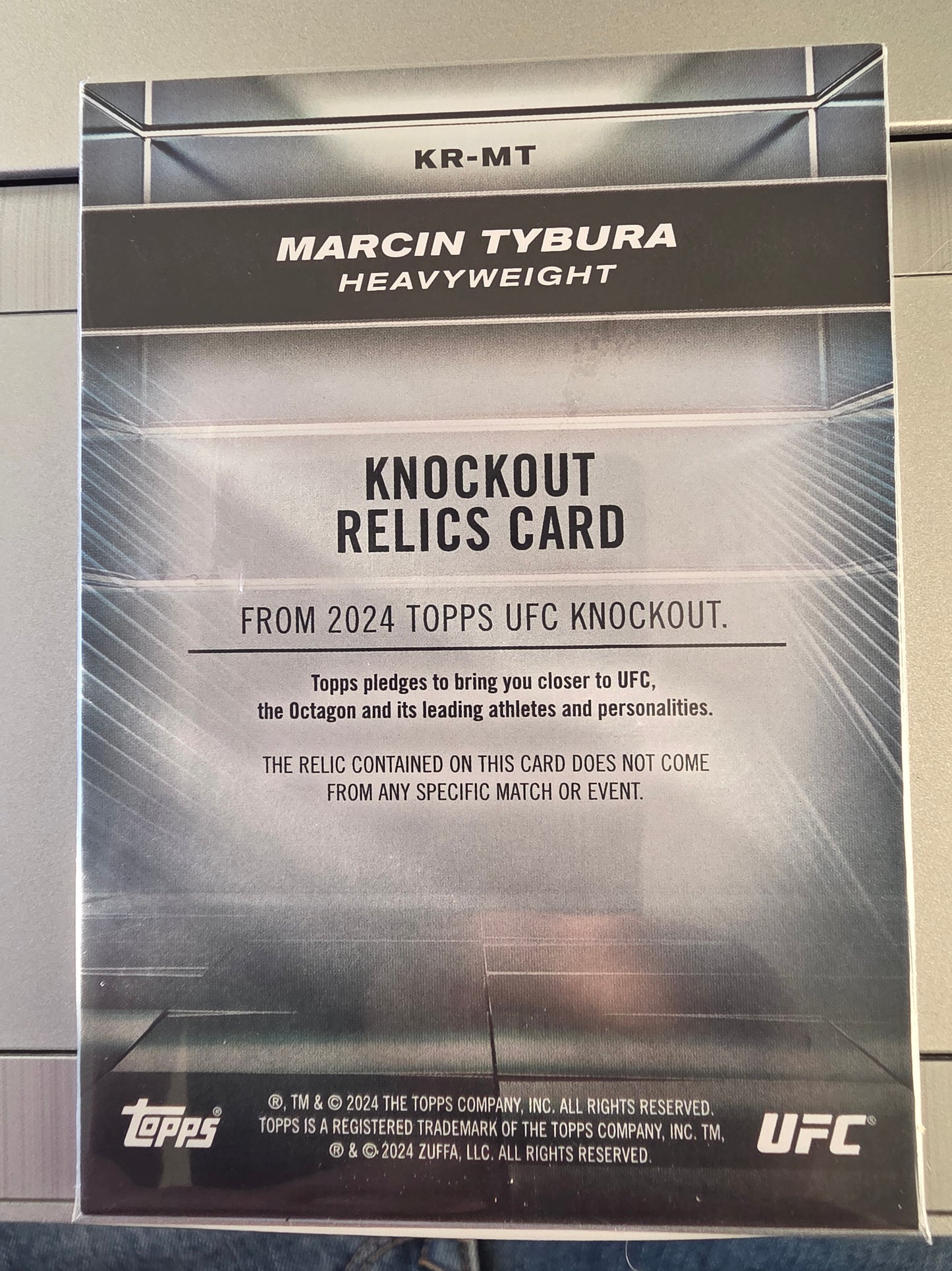 Marcin Tybura UFC Topps Knockout fighter warn memorabilia