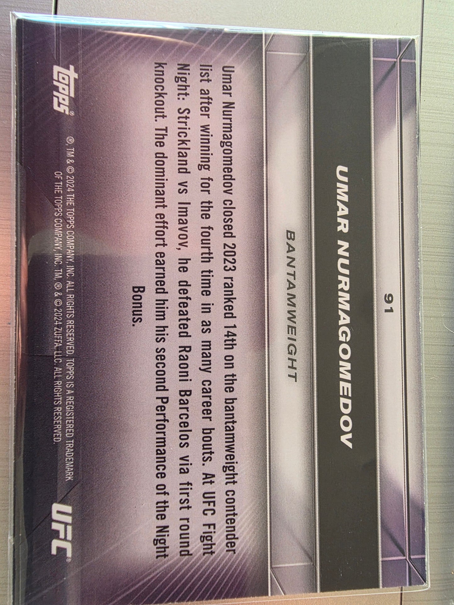 Umar Nurmagomedov UFC Topps Knockout 57/99