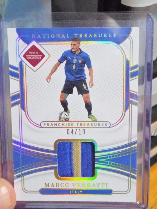 road to world cup 2022 national treasures game worn patch numbered 04/10