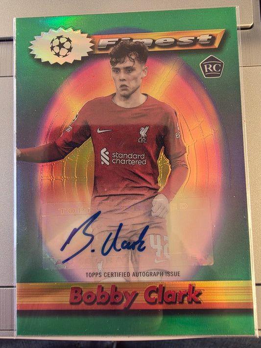 Bobby Clark Topps Finest UEFA club competitions Autographed Rookie Card 49/99