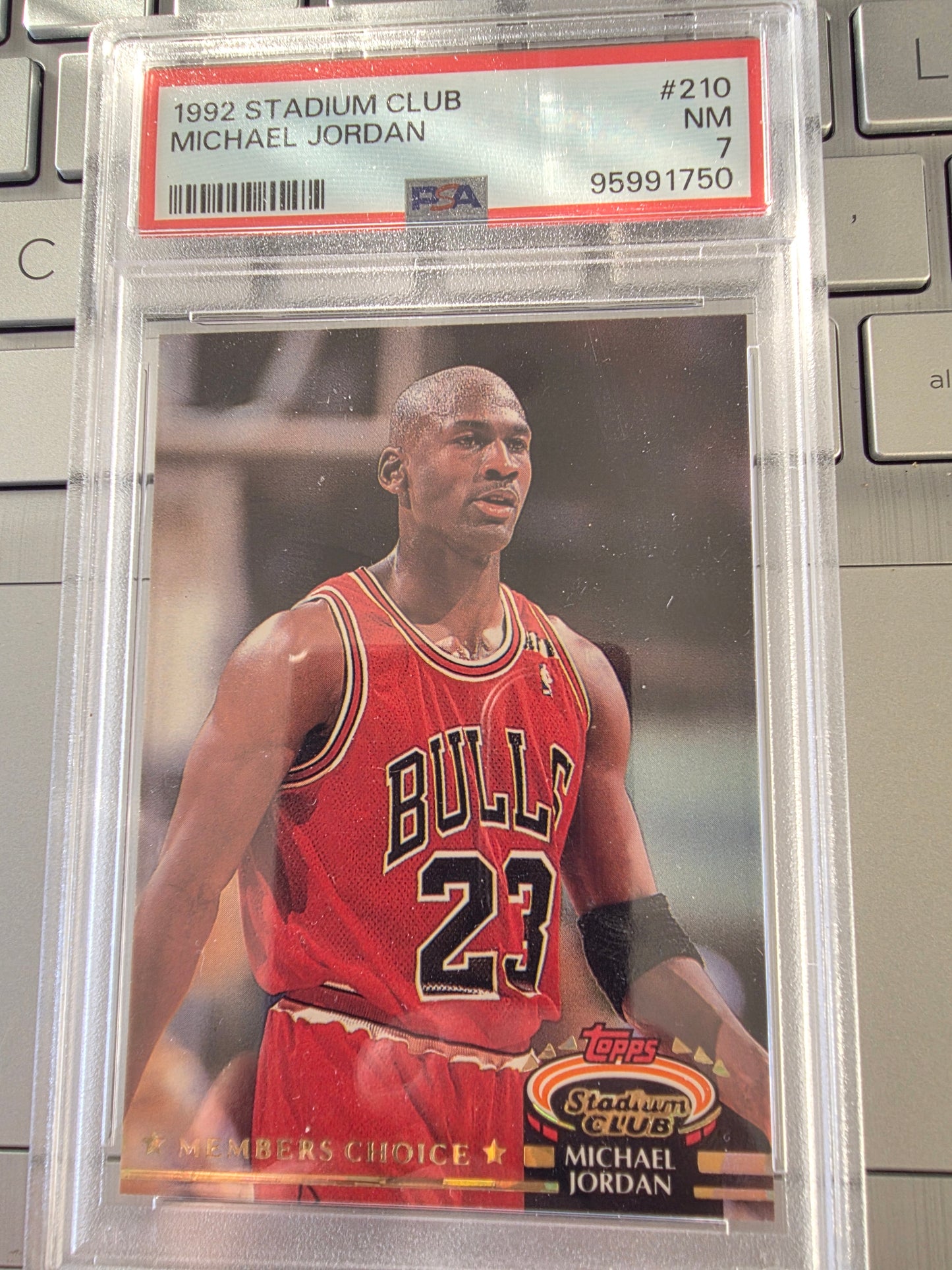 Michael Jordan 1992 Stadium Club PSA7