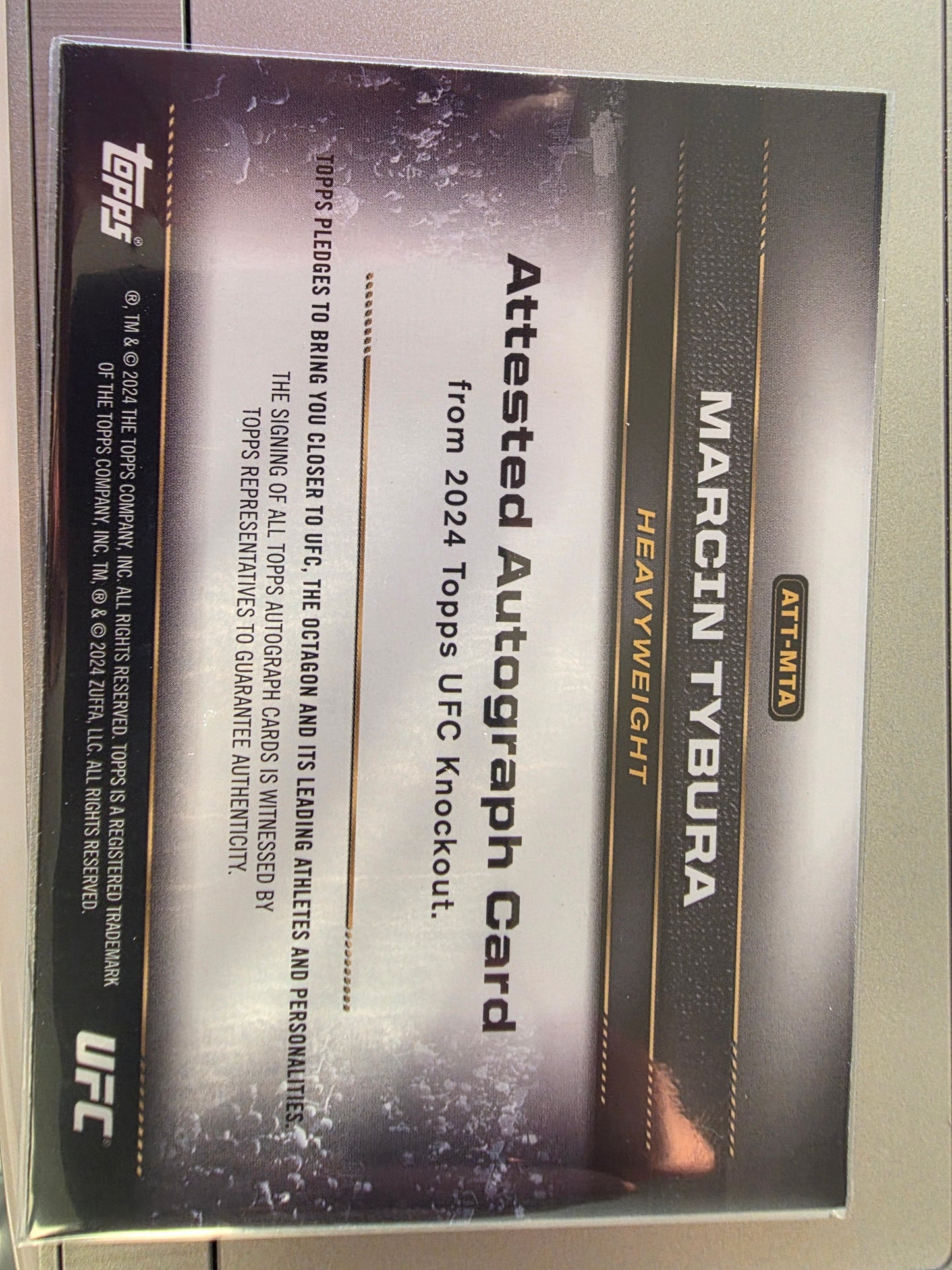 Marcin Tybura UFC Topps Knockout Attested Autographs